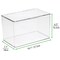 mDesign Small Plastic Stackable Kitchen Storage Box, 4 Pack + 32 Labels - Clear